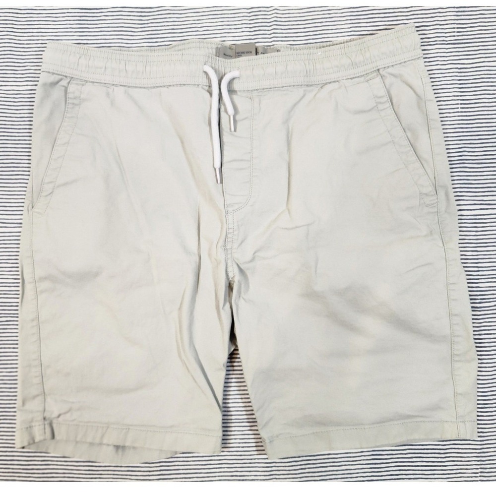 PD&C $75 Large‎ Organic Cotton Stretch Khaki Drawstring Cargo Pockets Shorts